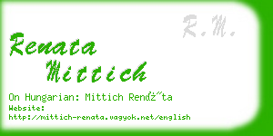 renata mittich business card